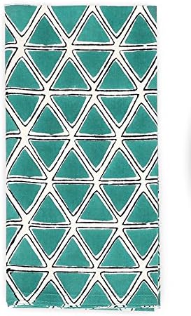 Set of 4 Handmade Organic Cloth Table Napkins (Copa Emerald)