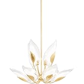 Hudson Valley Lighting Blossom 10 Light Chandelier - Gold Leaf Finish - Clear Glass