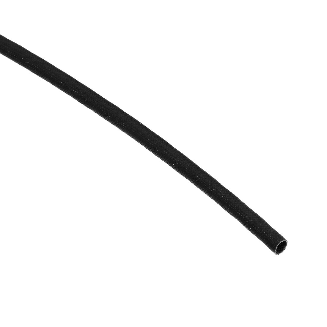 Photo 1 of uxcell Insulation Braid Sleeve, 16.4Ft-4mm High TEMP Silicone Fiberglass Sleeve Black