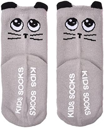 PinkBTFY Infant Baby Boy Girl Cotton Socks Floor Anti Slip Cartoon Animal Cute Pattern Socks For 0-2 Years 4 18M
