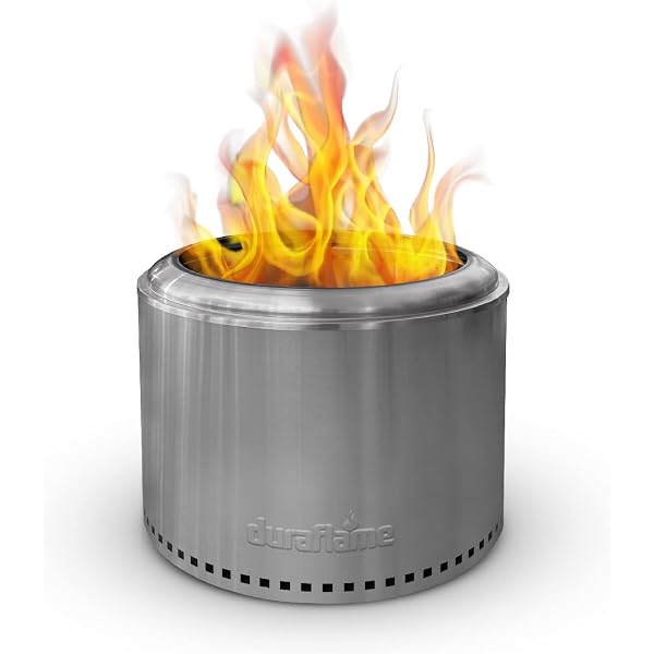Duraflame™ 19” Low Smoke Fire Pit for Camping, Tailgating, and Beach Trips,  Round and Portable, Rust-Resistant Stainless-Steel Metal, Removable Grate,  Supports Wood Logs and Starters : Amazon.ca: Patio, Lawn u0026 Garden