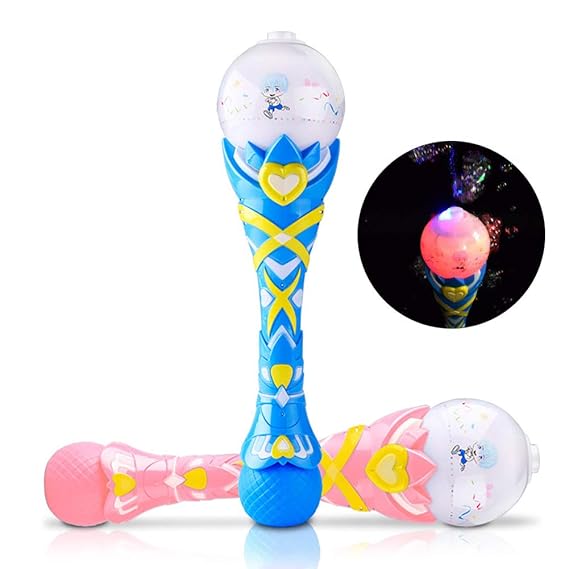 Music Bubble Wands Sticks Magic Toy, Light Up Bubble Wand Automatic