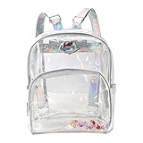 Zicac Girls' Transparent Laser Sequins Backpack Children School Satchel