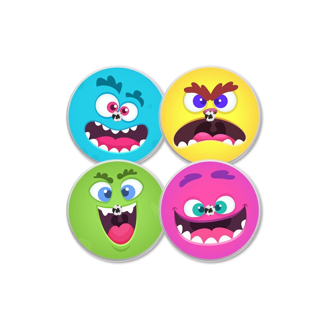 MySweetStitch | Freestyle Libre 1 & 2 Sensor Sticker (Set of 4) Sugar Monster | with Ventilation Hole | Made in Germany