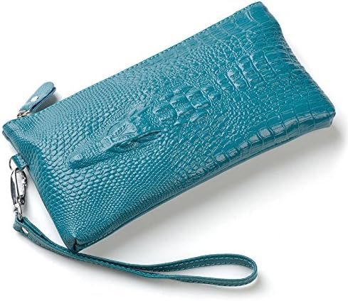 Summer Clearance Sale Day 2016 easygogoWomen's Genuine Leather Wallet Zippered Clutch Card Bag Alligator Grain Lady Handbag Purse Best Friends Gifts for Women best Gifts Ideas (Navy Blue)