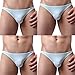 ADORNEVE Men 4 Pack Briefs Breathable Ice Silk Triangle Bikini Underwear