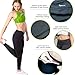 Sport-It Women's Yoga Pants with Pockets for Phone, Workout Running Leggings, Black Athletic High Waisted Tights Ankle Legging