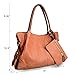 AB Earth 3 Pieces Women Hobo Handbag PU Leather Totes Matching Wallet Satchel Shoulder Bag, M898 (Brown)