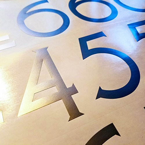 Craftsman Style Die Cut Vinyl Numbers (2 inch Metallic Silver Gray