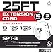 Iron Forge Cable 25 ft Flat Plug White Extension Cord with 3 Outlets - 16/3 SJTW 3 Prong Indoor Extension Cord with Multiple Outlets