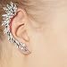 Crystal Crescent Shape Rhinestone Right Ear Cuff Clip Silver Earring Stud 1pc