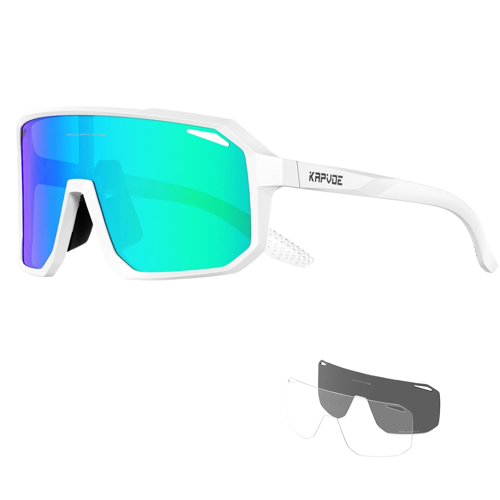 KAPVOE Polarized Cycling Glasses Sports Sunglasses UV400 Protection Running Fishing Glasses for Men Women K62