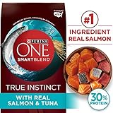 Purina ONE High Protein Natural Dry Dog Food, SmartBlend True Instinct With Real Salmon & Tuna - 27.5 lb. Bag