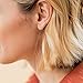 Boma Jewelry Sterling Silver Minimalist Long Curved Pointed Bar Ear Crawler Stud Earrings