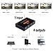 4K Hdmi Splitter 1x4 Ports 4 Ports HDMI Powered Splitter Audio Splitter Supports 2K x 4K 2160P & 3D HD Audio