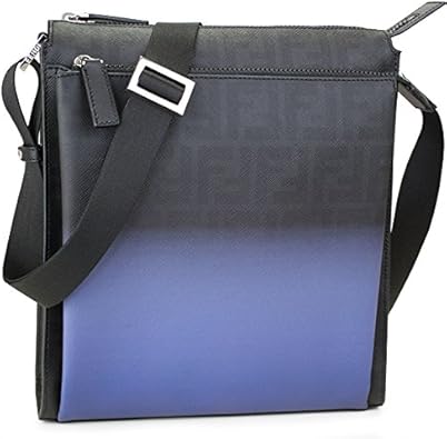 Amazon フェンディ Fendi バッグ メンズ メッセンジャーバッグ ズッカ柄 7va319 00n8r F0l3u ブラック コバルトブルー Fendi アウトレット 新品 並行輸入品 Fendi フェンディ メッセンジャーバッグ