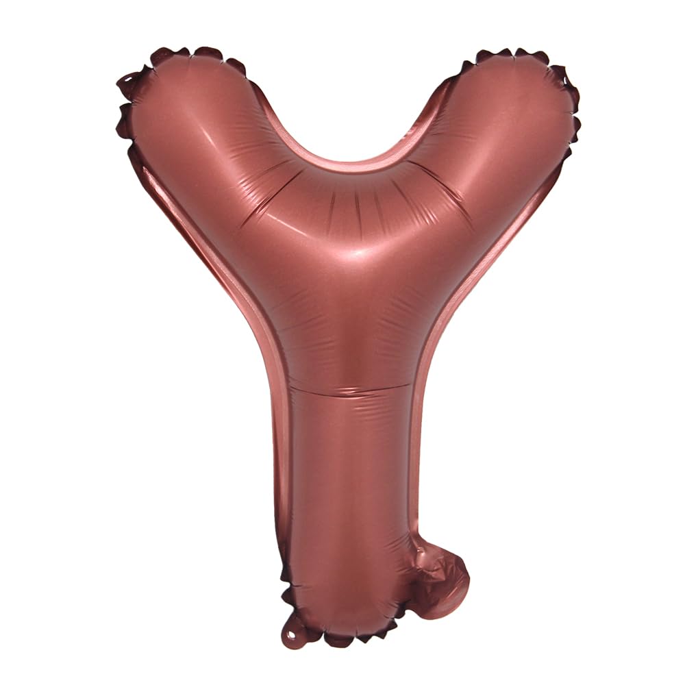 Photo 1 of Chocolate Color Letter Number Foil balloons 1pc 16inch Alphabet Digital Inflatable Balloons Wedding birthday Party DIY Decorations (16 inch Chocolate Y)