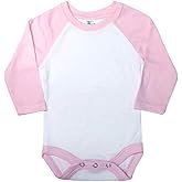 Laughing Giraffe Baby Infant Blank Long Sleeve Raglan Baseball-Style One piece bodysuit
