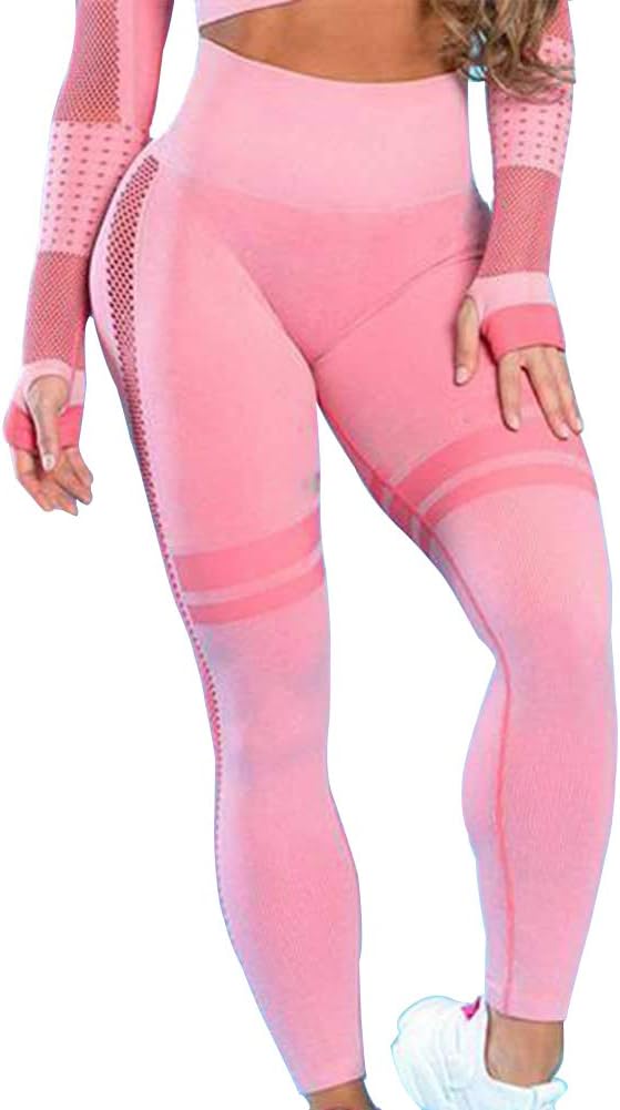 Womens High Waist Yoga Leggings Seamless Fitness Sports Gym Pants Shark Trousers