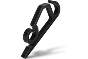 OURTRONESS Christmas Light Clip Outdoor Gutter Hook 100 Pieces Holiday Hanger Hooks Weatherproof Plastic Mini Clips for Festival Xmas Decoration String Lights (Black)