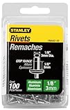 Stanley Paa42-1B 1/8 Inch X 1/8 Inch Aluminum Rivets , Pack of 100(Pack of 100)