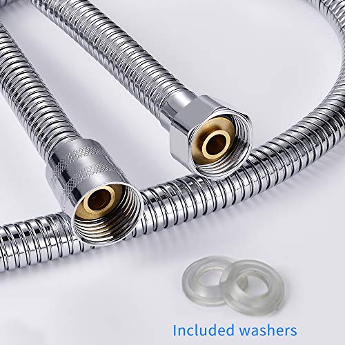 Lmaytech Shower Hose, 79 Inches Longlife Metallic Hose, Extra Long Stainless Steel Handheld Shower Hose, Showerhead Hose Replacement with Solid Brass Connector