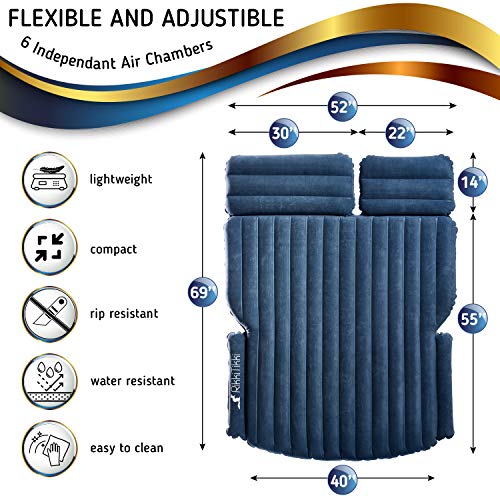 RikkiTikki SUV Air Mattress Inflatable Car Mattress with Pump and