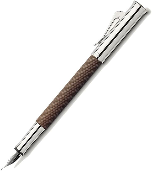 Fountain Pen Guilloche Cognac - Graf von Faber-Castell - Nib: OM