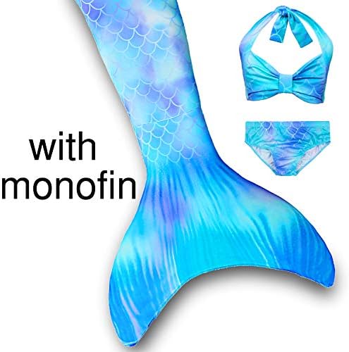 Girls Swimsuit Mermaid Tails for Swimming Support Monofin Kids Mermaid Swimsuits Princess Costumes