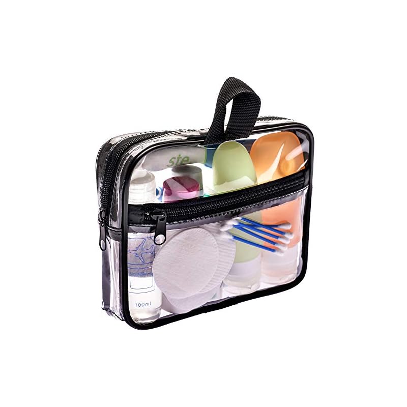 TSA Approved Toiletry Bag 311 Clear Travel Cosmetic Bag with Handle