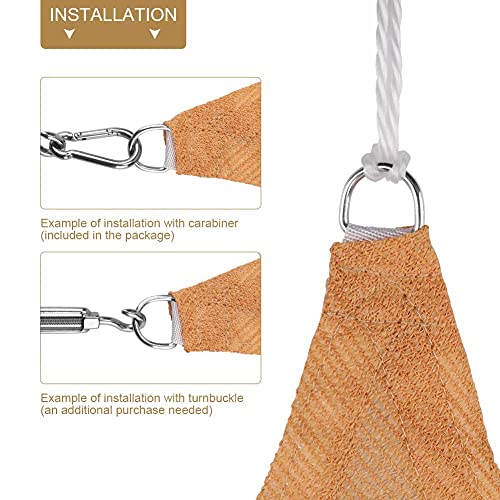 HALOVIE Vela de Sombra, Vela de Sombra Rectangular 3 x 2 Metros Toldo Vela Protección Rayos UV Parasol de Lona Toldo Transpirable para Patio, Exteriores, Jardín, Terraza, Balcón