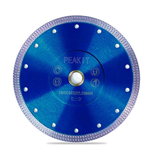 PEAKIT 7 Inch Tile Saw Blade Dry Wet Cutting 7" Porcelain Diamond Tile