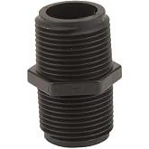 Banjo NIP075-SH Polypropylene Pipe Fitting, Short Nipple, Schedule 80, 3/4" NPT Male, 1-13/16" Length