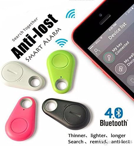 Fleejost Bluetooth 4.0 Anti-Lost Anti-Theft Alarm Device Tracker GPS Locator Key/Kids/Wallets Finder Tracer Camera Remote Shutter & Recording for iPhone iPad & Android 4.0 Smartphone (Black & White)