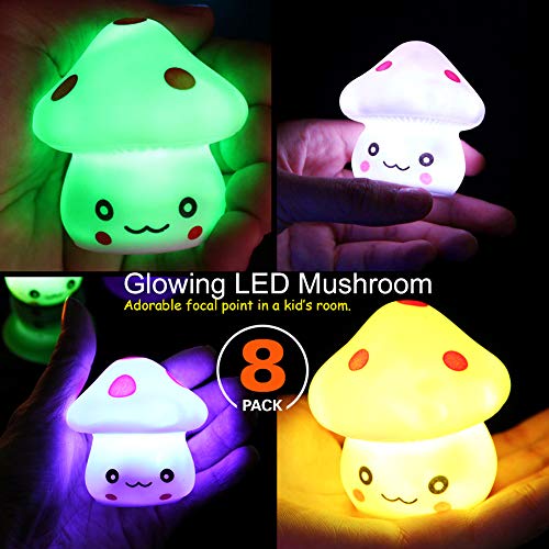 TornadoZ LED Light Up Color Changing Mushroom Toy Trendy Design Multi