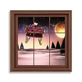 signwin Framed Canvas Wall Art Xmas Window Canvas...