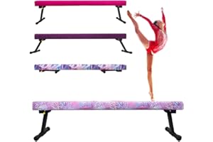 Peakpath 8FT Adjustable&Foldable Gymnastics Balance Beam,Home Gym Equipment,Easy Assembling and Storage,No Tool Require,for Kids Children Girls Training