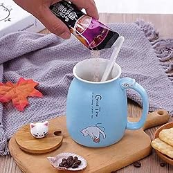 HwaGui - Cute Mug Kawaii Cup Ceramic Mug With Lid