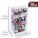 Valery Madelyn Christmas Tree Ornaments Set, 100ct Red Green White Shatterproof Christmas Tree Decorations Bulk, Whimsical Decorative Hanging Ball Ornaments for Xmas Trees Holiday Party Decor