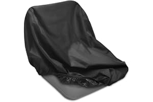 PACETAP Waterproof Cover for Riding Lawn Mower Seat, Durable Universal Tractor Outdoor Seat Cover Fits Kubota, for Cub Cadet, for Kubota, for Mahindra, for Husqvarna (Black,Medium)
