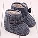 DZT1968® Baby Girl Soft Sole Anti Slip Prewalker Shoes Snow Boots Socks With Bowknot (3~6 Months, Gray)