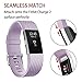 POY Replacement Bands Compatible for Fitbit Charge 2, Classic & Special Edition Sport Wristbands, Large Lavender, 1PC