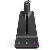 Yealink Wireless DECT Headset WH63 E2,Teams Certified,Single Ear (Mono) Convertible Headset,Connects to Desk Phone&Computer,Noise Canceling Microphone,3 Wearing Styles