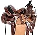 AceRugs Children Roping Horse Saddle Western Rough Out Youth Barrel Racing Package Headstall REINS Breast Collar (Brown, 13)thumb 1