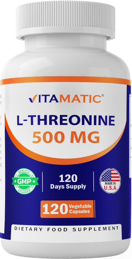 L-Threonine, 500 mg, 120 Vegetable Capsules, Vitamatic