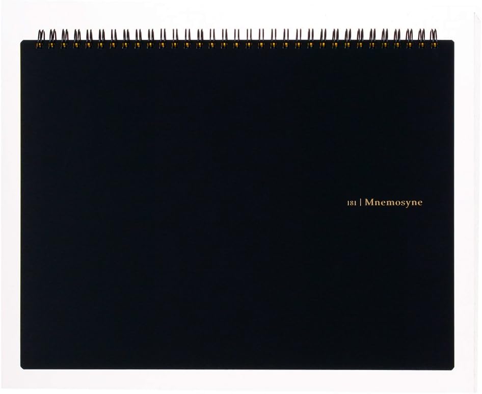 Maruman MNEMOSYNE Notebook 8.66 x 11.69 Inches (Horizontal A4), Unruled, 70 Sheets (N181A), white, 8.66 Inches x 11.69 Inches (Unruled)