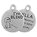 If It Barks - Engraved Pet ID Tags for Dogs - Personalized Stainless Steel Identification Tags - Custom Name Tag Attachment - Made in USA, I'm Blind