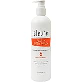 Cleure Fragrance Free Body Wash for Sensitive Skin &amp; Eczema (12 oz) | Hypoallergenic, Sulfate Free, Paraben Free, pH balanced Body Soap for Eczema Prone Skin or other Sensitive Skin Conditions