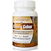 Greek Island Labs Natural Colon Cleanse Supplements – 30-Day Supply – Gentle Digestive Detox – Helps Reduce Gas, Bloating & Constipation – Supports Healthy Gut Function