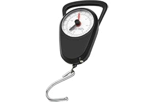 Fish Scale, Spring Hook Crane Scale Capacity 80lb. Travel with Tape Measure, Maximum Measuring 40in. Non-Slip Large Handle fo